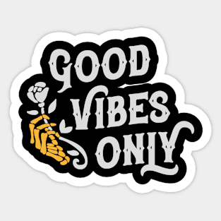 Good Vibes White Sticker